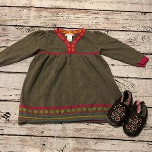 Boho Old Navy Sweater Dress with Moccasins